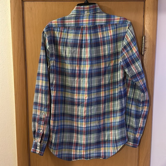 Ralph Lauren Men’s Plaid Button Down Shirt Blue Multi Size Small - Picture 8 of 10